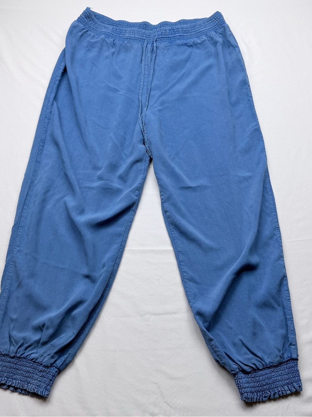 Mlle Gabrielle Classic Blue Elastic Waist Rayon Joggers